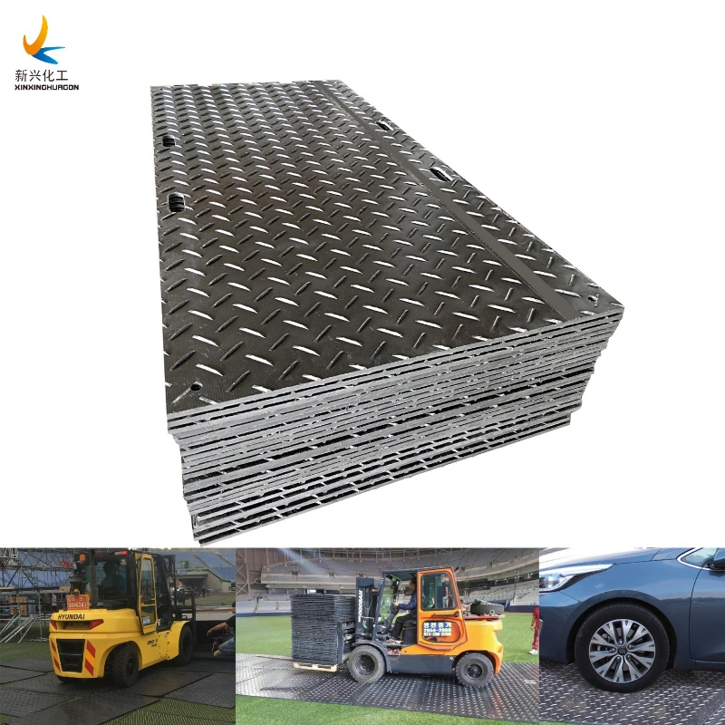 Plastic HDPE Access Panel Polyethylene Temporary Ground Mat Composite Road Plates