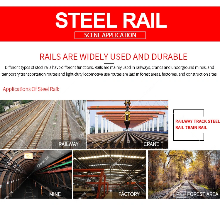 15kg Light Steel Rail 6m/8m/9m/10m Length Steel Crane Rail for Railway