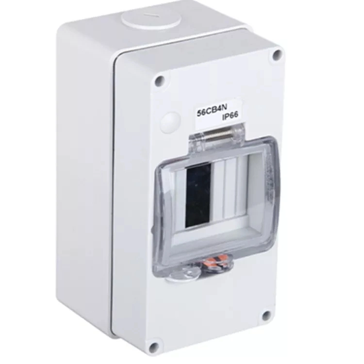 IP66 56CB4n 4ways Waterproof Wall Mount Plastic Distribution Box MCB Switch Box Enclosure DIN Rail Breaker Box