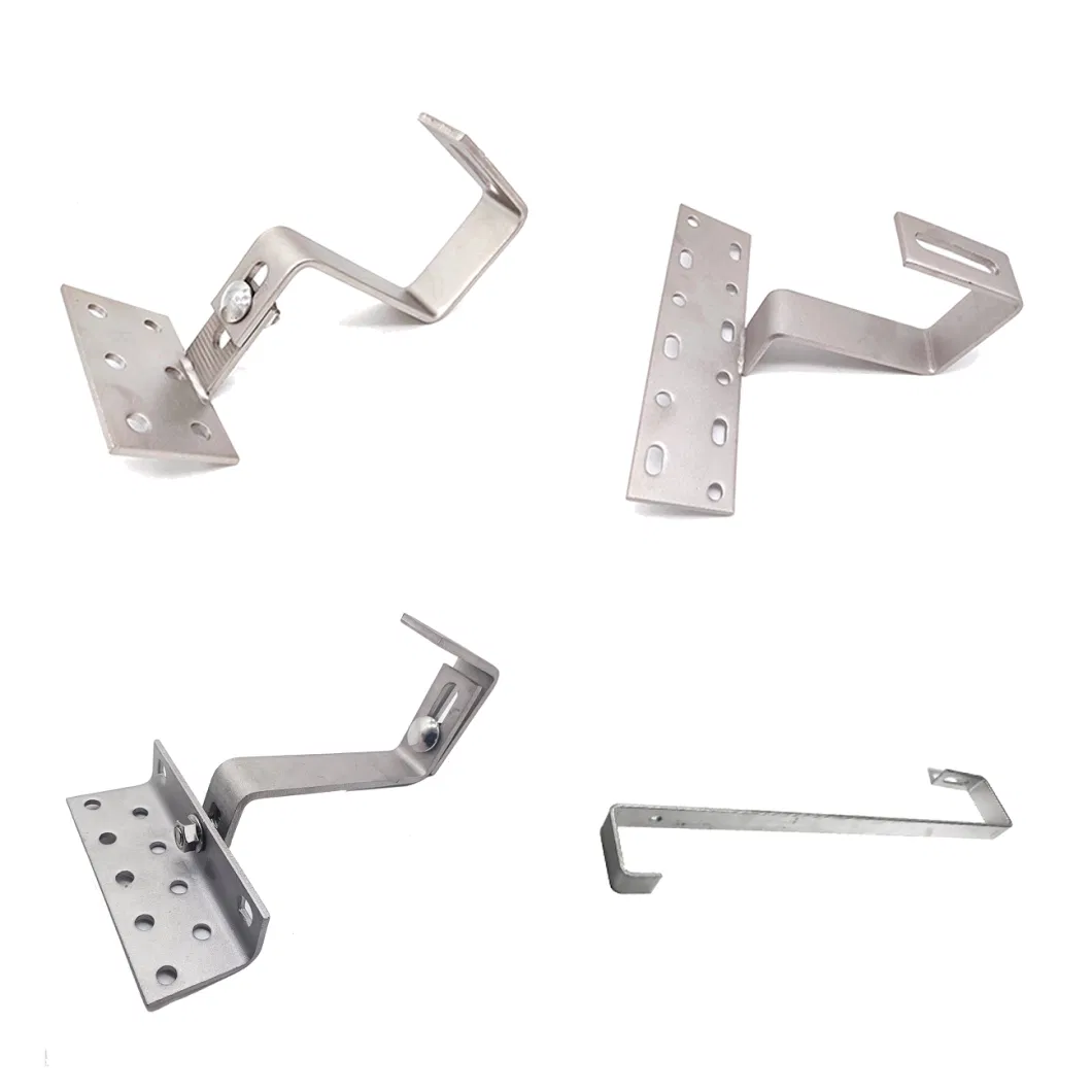 SS304 Ss430 Stainless Steel Solar Mounting System Brackets Roof Hook