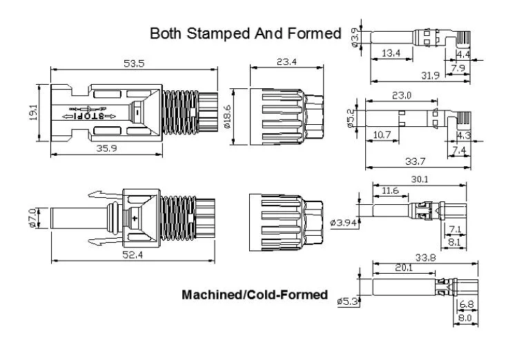 IP68 Waterproof 1000V 6mm2 PV Mc4 Cable Series Solar Panel PV Connector