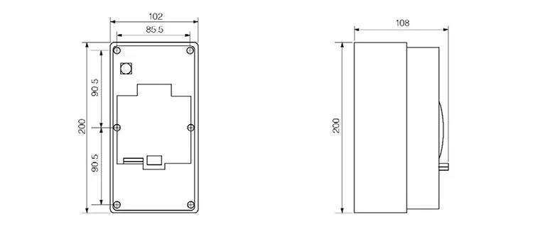 IP66 56CB4n 4ways Waterproof Wall Mount Plastic Distribution Box MCB Switch Box Enclosure DIN Rail Breaker Box