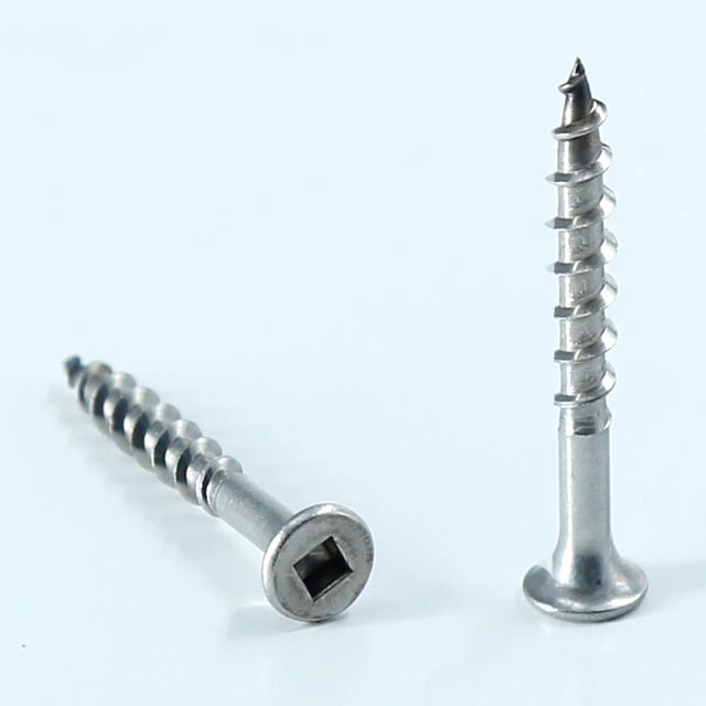 Ss 304/316 Flat Head Square Drive Self Tapping Wood Screw Deck Screw