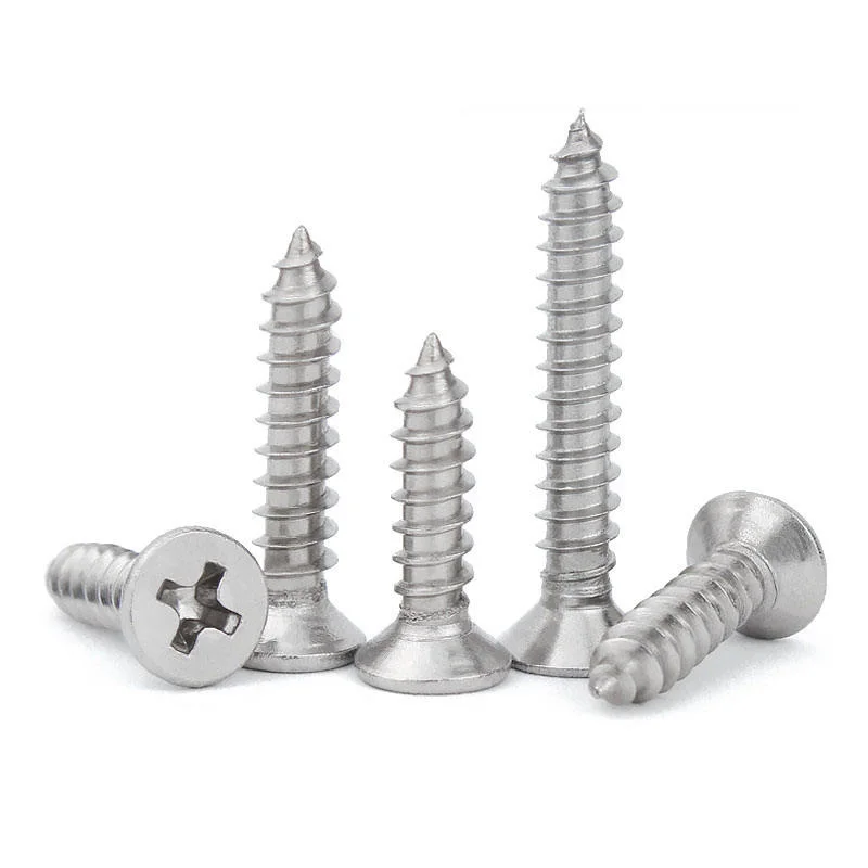 304/316/410 Stainless Steel Countersunk Flat Csk Head Ss Self Tapping Screws Tornillos