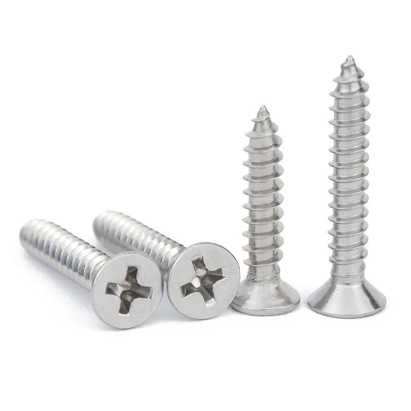 304/316/410 Stainless Steel Countersunk Flat Csk Head Ss Self Tapping Screws Tornillos