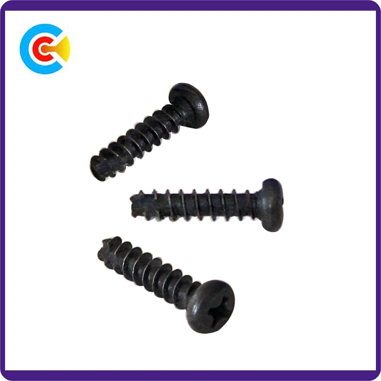 DIN/ANSI/BS/JIS Carbon-Steel/Stainless-Steel Pan Head Cross Self Tapping Screw for Building Railway Bridge