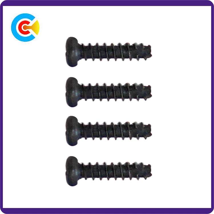 DIN/ANSI/BS/JIS Carbon-Steel/Stainless-Steel Pan Head Cross Self Tapping Screw for Building Railway Bridge