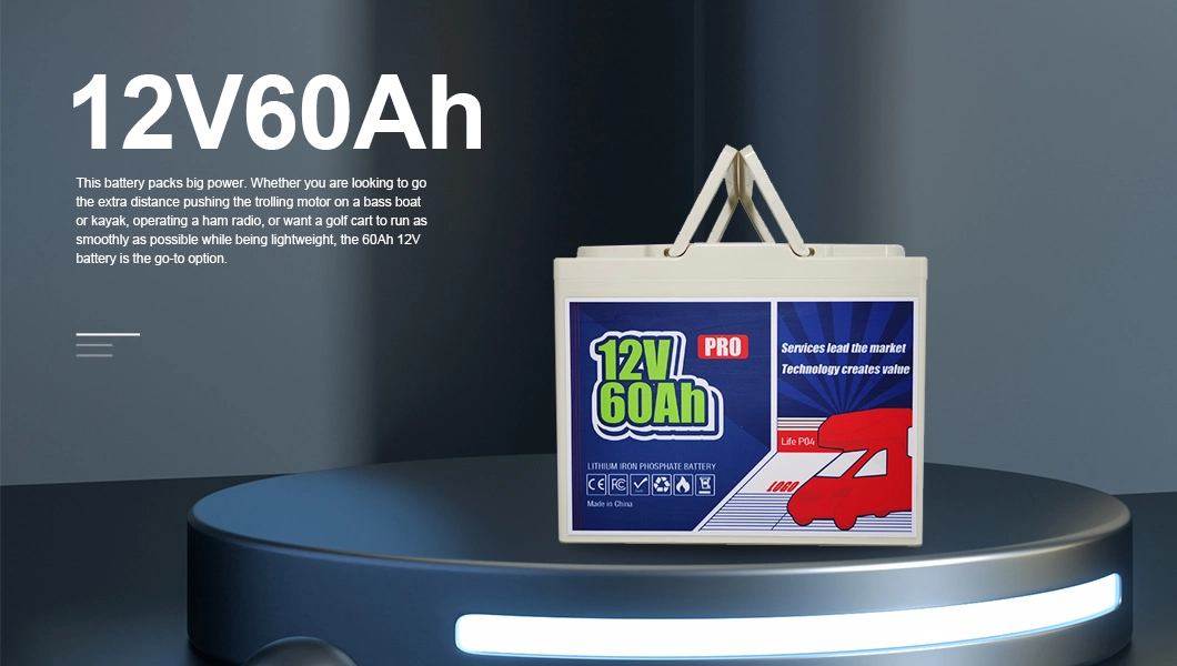 12V 24V 60ah Li-ion Battery for RV Home Solar System Fishing