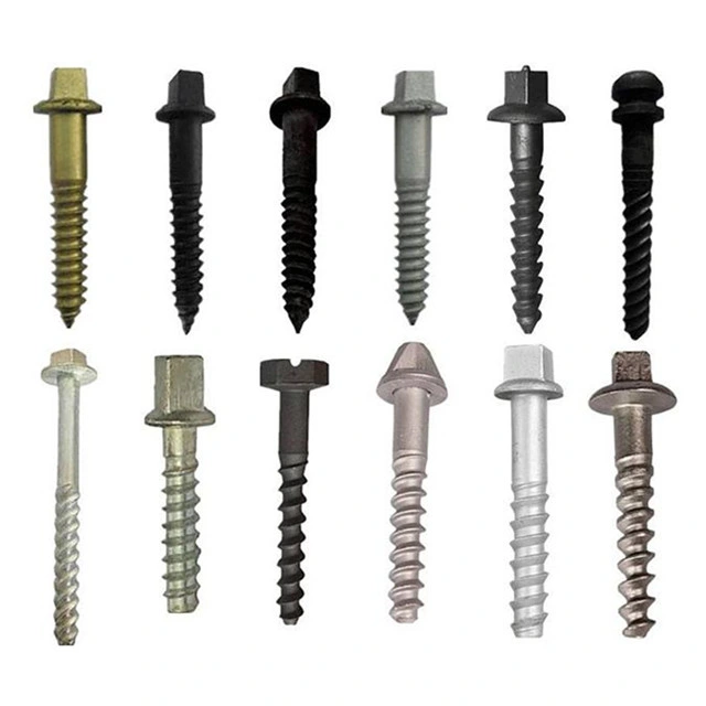 Railway Cone Spikes Metal Silver Coach Screw