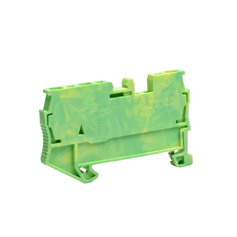 1.5mm2 PE Terminal Wago Cage Spring Terminal Block Phoenix Jut3-1.5/1-2PE