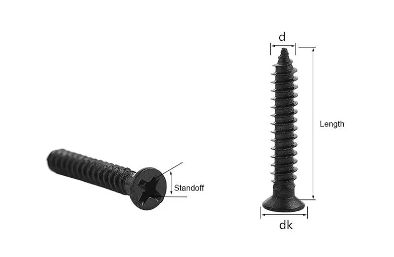 Silk Wholesale Hardened Countersunk Head Self-Tapping Screw Cross Flat Head Screw Set Steel Nail High Strength Screw Flat Head Self Tapping Screw