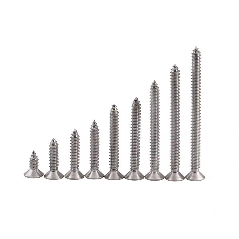 OEM M4 Stainless Steel Cross Recessed Countersunk Head Self-Tapping Screw