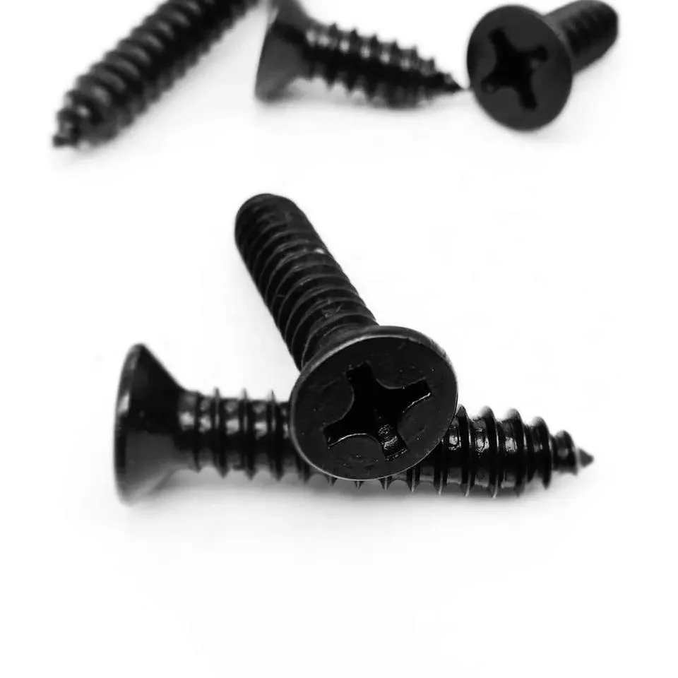 M1.7 M2 M2.5 M3 M3.5 M4 Mini Small Black Oxide 304 Stainless Steel Cross Phillips Flat Countersunk Head Self Tapping Wood Screw