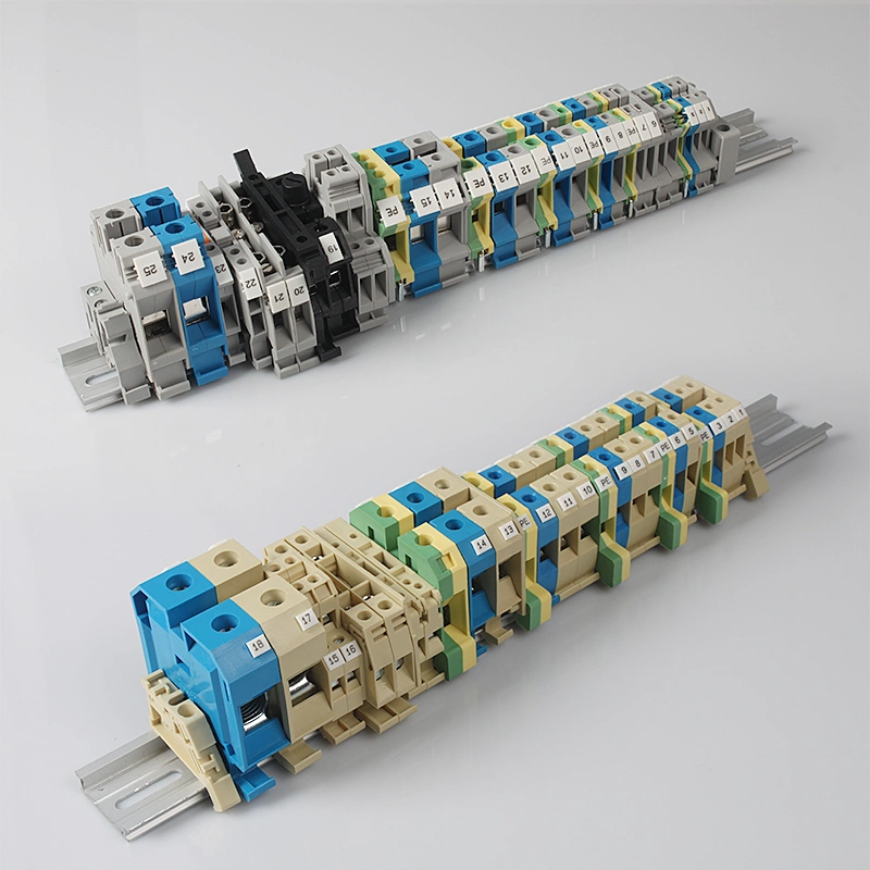 4mm2 Earth Terminal Two-in-Two-out Phoenix UK4 Feed-Through Terminal Block Jut1-4PE