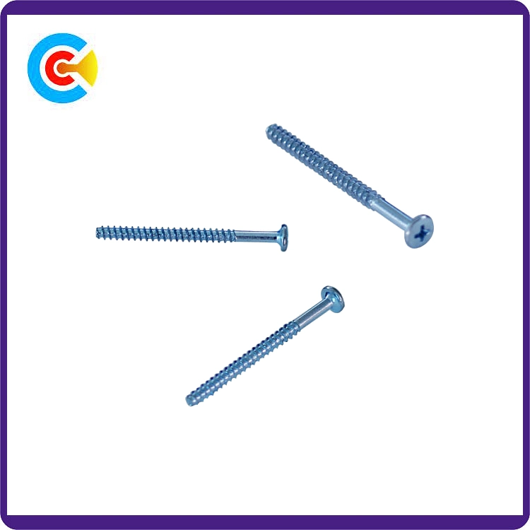 Steel/4.8/8.8/10.9 Flat Tail Shrink Bar Phillips/Cross Pan Head Self-Tapping Screw