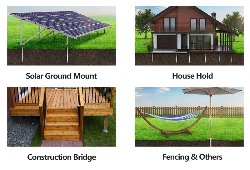 Photovoltaic Installation PV Panel Ground Screw Helical Piles Foundation Tianhua Yihe