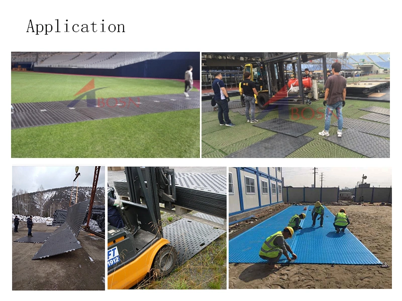 HDPE Plastic Temporary Ground Protection Access Trackway Mats Road Plates