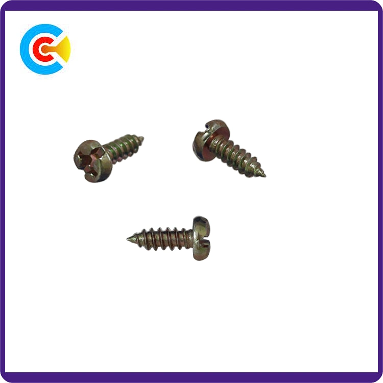 DIN/ANSI/BS/JIS Carbon-Steel/Stainless-Steel Galvanized Phillips/Slot Self-Tapping Screws for Building Railway