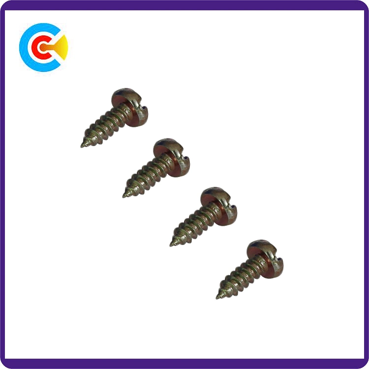 DIN/ANSI/BS/JIS Carbon-Steel/Stainless-Steel Galvanized Phillips/Slot Self-Tapping Screws for Building Railway