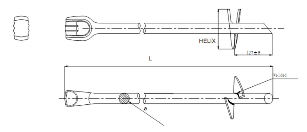 Thimble Eye No-Wrench Screw Ground Earth Anchor Tripleye Anchor