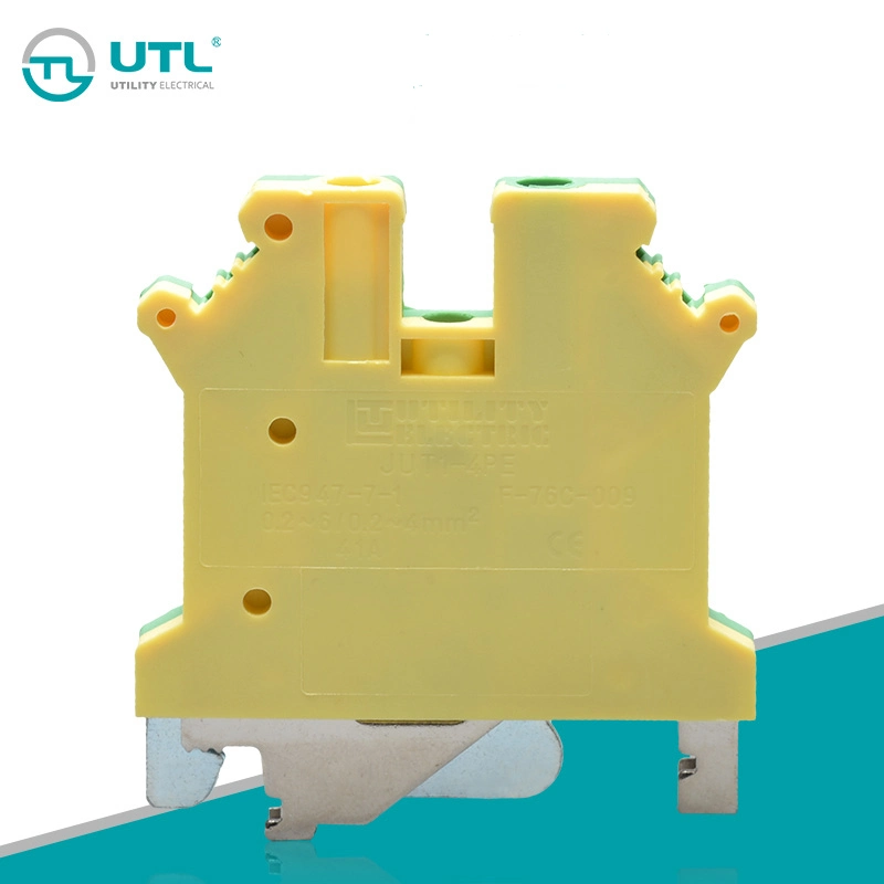 4mm2 Earth Terminal Two-in-Two-out Phoenix UK4 Feed-Through Terminal Block Jut1-4PE