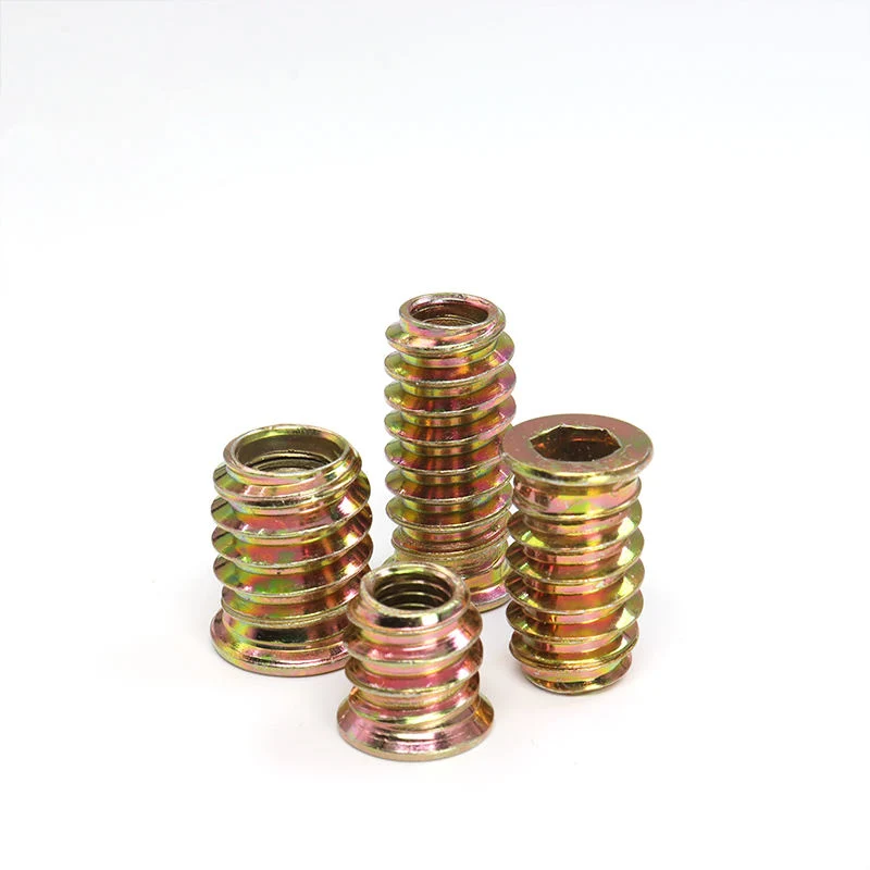 Brass Flange Slotted Self-Tapping Threaded Insert Nut