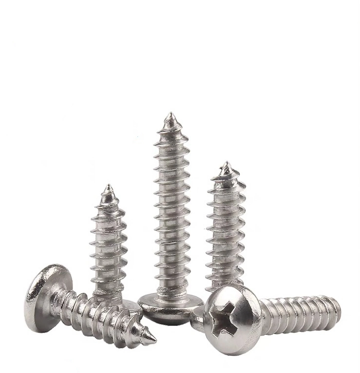 DIN7981 M1 M2 M3 M4 M5 M6 Steel Zinc Pan Philips Head Self Tapping Screw for Plastic and Metal