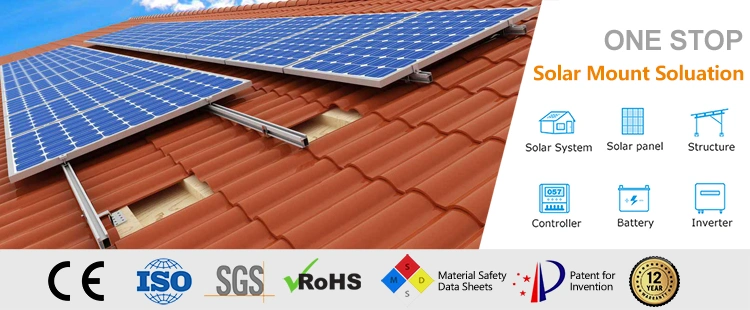 Tile Hooks for Solar Solar Panel Mounting on Roof Rooftop System