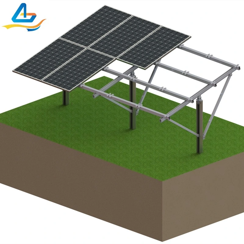 High Voltage Single-Post Ramming Pile with Panel Back Mounting System Hotselling