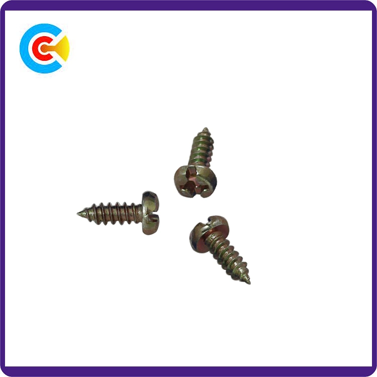 DIN/ANSI/BS/JIS Carbon-Steel/Stainless-Steel Galvanized Phillips/Slot Self-Tapping Screws for Building Railway