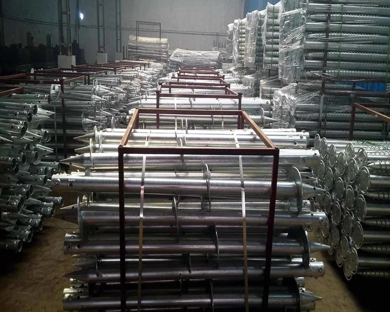 Ground Screw Pole Anchor Foundation Spiral Steel Pile