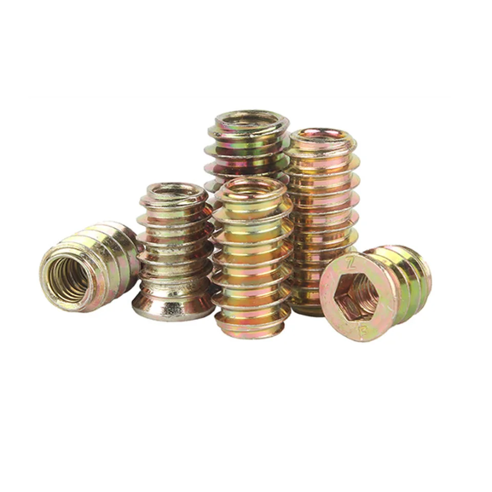 Brass Flange Slotted Self-Tapping Threaded Insert Nut