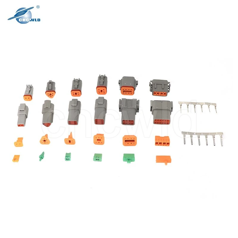 High Quanlity Dt Series Car Auto Waterproof Dt04-2p 3p 4p 6p 8p 12p Dt06-2s 3s 4s 6s 8s 12s Deutsch Automotive Connector