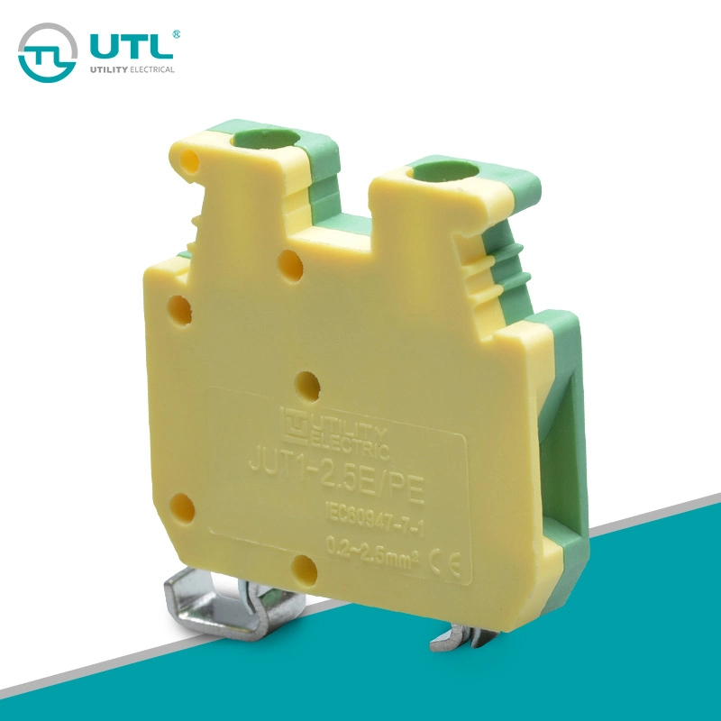 Miniature Ground Terminal Block Phoenix UK2.5 Feed-Through Terminal Block Jut1-2.5e-PE