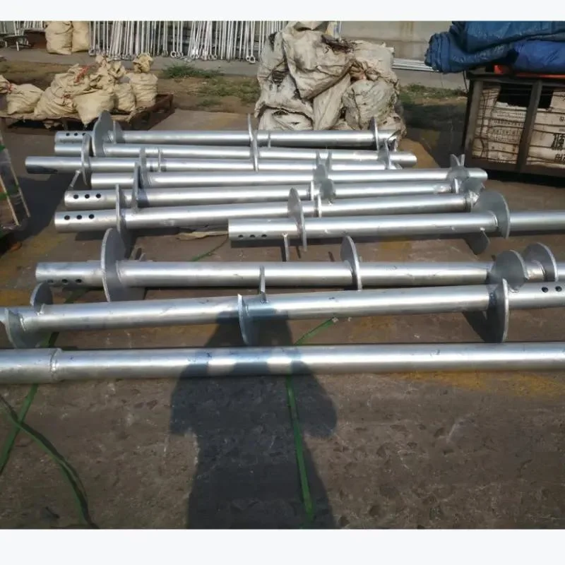 Hot HDG Steel Triple Blades Helix Screw Helical Pile for Construction Foundation