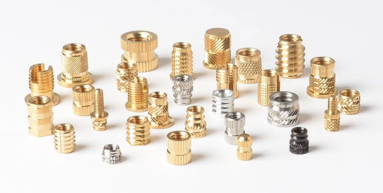 Self Tapping Knurled Insert Brass Flange Nuts