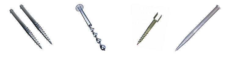 Standard Helical Anchors Ground Screw Poles Spike Spiral Screw