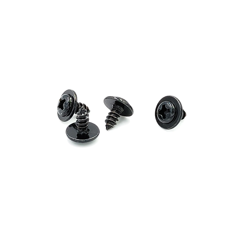 Durable Black Zinc Plated Pan Washer Head Self-Tapping Precision Small Screws