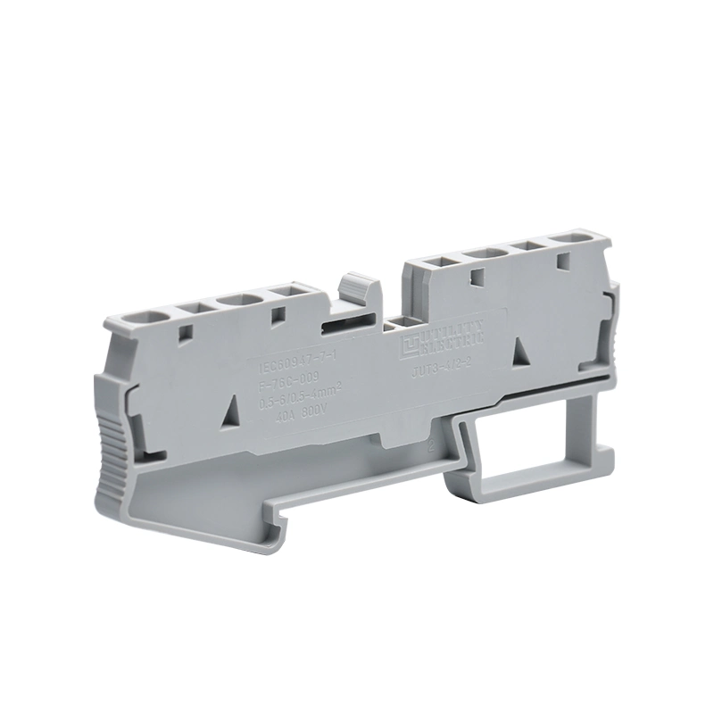 4mm2 Cage Spring Terminal Block 2-in-2-out Wago Terminal Block Jut3-4/2-2