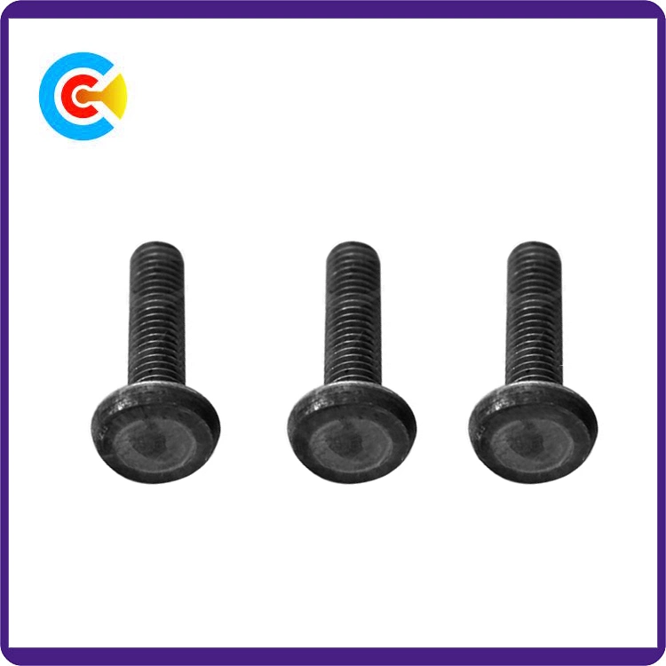 DIN/ANSI/BS/JIS Carbon-Steel/Stainless-Steel Hand Twist Flat Round Three Welding Screws for Bridge