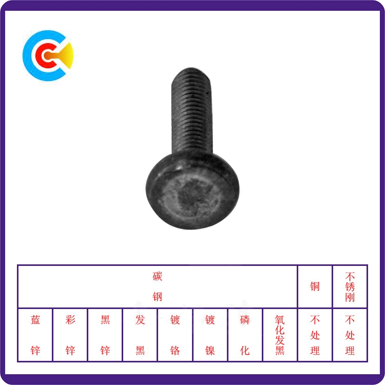 DIN/ANSI/BS/JIS Carbon-Steel/Stainless-Steel Hand Twist Flat Round Three Welding Screws for Bridge