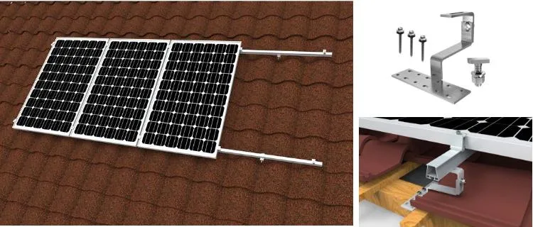 Custom Stainless Steel Adjustable Flat Tile Roof Solar Hook for Solar Panel Mounting System