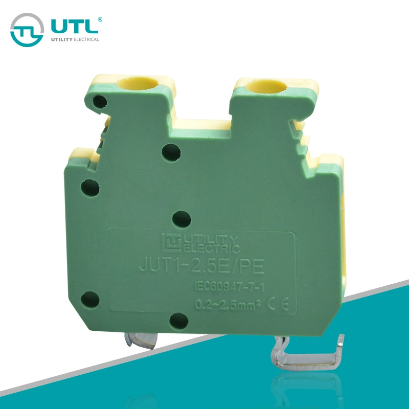 Miniature Ground Terminal Block Phoenix UK2.5 Feed-Through Terminal Block Jut1-2.5e-PE