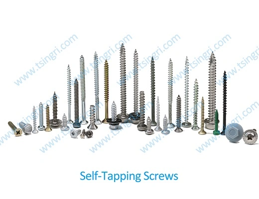 TGR/Tsingri Flat Pan Head Deck Timber Self Threading Tapping Screws For Wood Sheet Metal