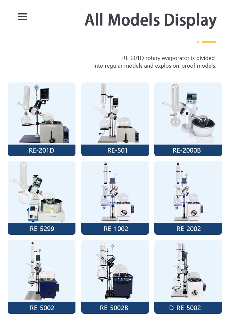 2L 5L 10L 50L Auto Lifting Digital Thin Film Rotary Vaporizer Price Vacuum Ex-Proof Rotary Evaporator Rotovap with Water Bath