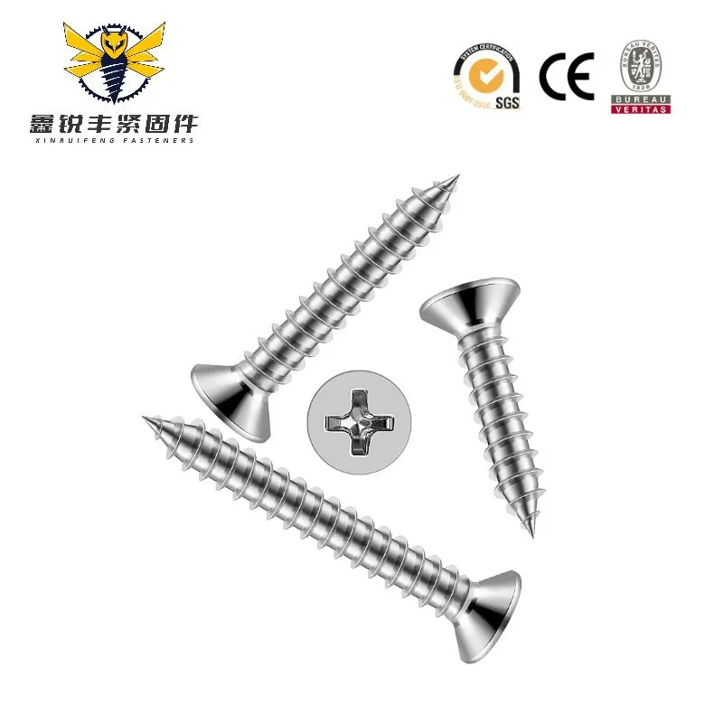 Silk Wholesale Hardened Countersunk Head Self-Tapping Screw Cross Flat Head Screw Set Steel Nail High Strength Screw Flat Head Self Tapping Screw