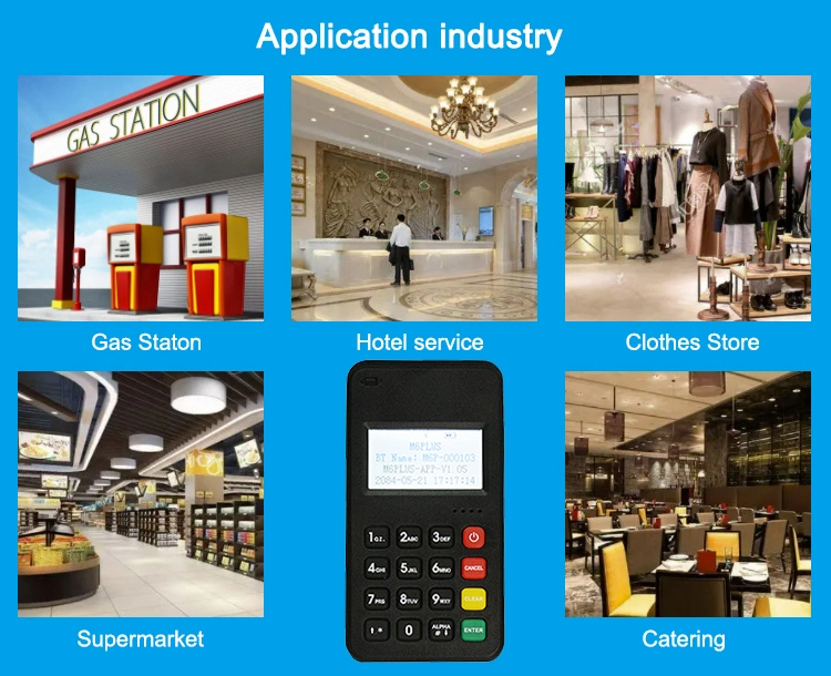 Android Ios Bluetooth+WiFi Contactless &amp; Contact Card &amp; Magnetic Stripe POS Terminal M6 Plus