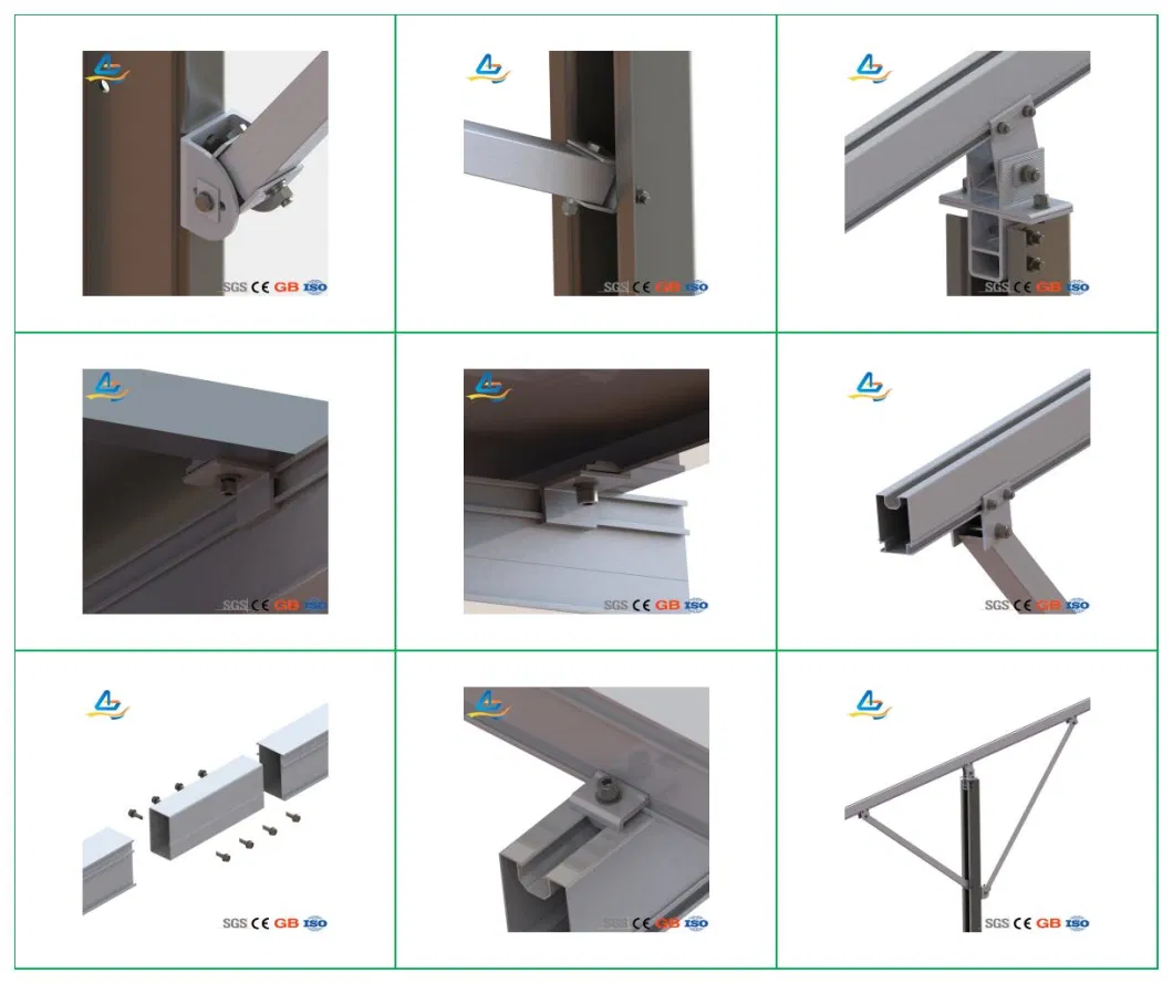 Galvanized Steel Solar Ramming Pile Mounting Galvanized Steel Installation Racking for Solar Farm Easy Solar Mounting Ramming Pile Mounting System Factory Sell