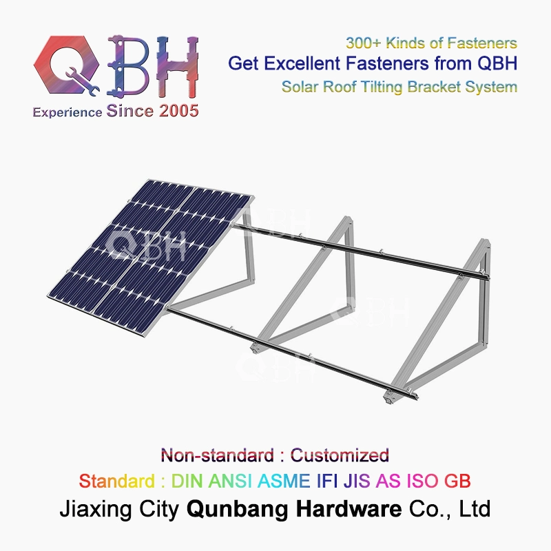 Qbh Customized Solar Power Energy System Panel Bracket Rack Fastener Parts Accessories Hot Dipped Galvanized HDG Round Plate Ground Screw Helical Pile