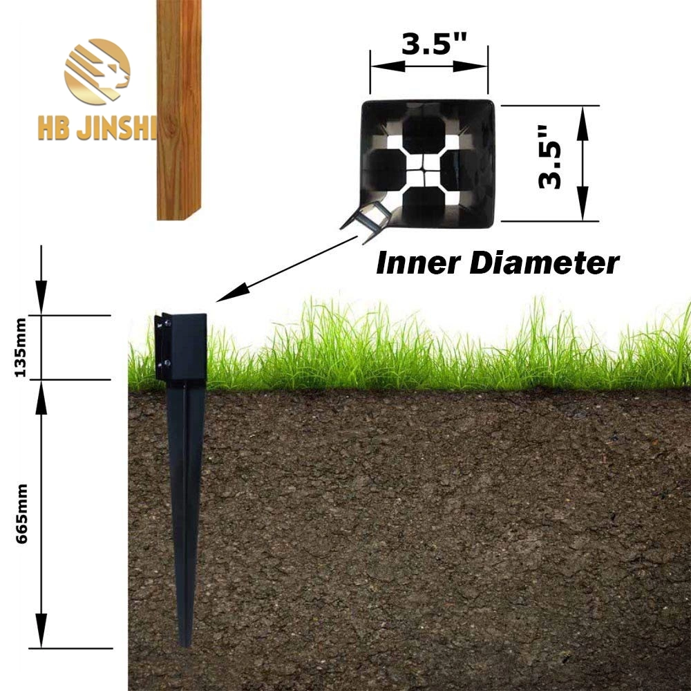 Galvanized Outdoor Steel Fence Post Spike Pointed Pole Anchor Ground Screw